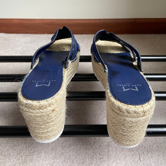 MARC FISHER Robbyn Leather Espadrille Sandal NEW - Picture 5 of 8